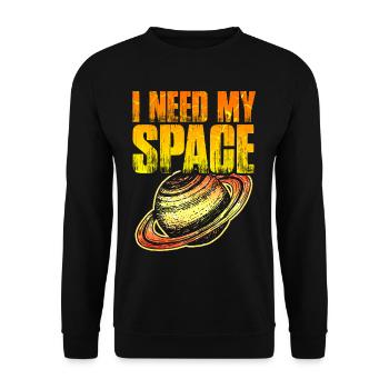 Design cool saturn - Sweat-shirt Unisexe - noir - Devant - Alina (178cm) & Michal (187cm)