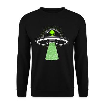 Vaisseau spatial extraterrestre - Sweat-shirt Unisexe - noir - Devant - Alina (178cm) & Michal (187cm)