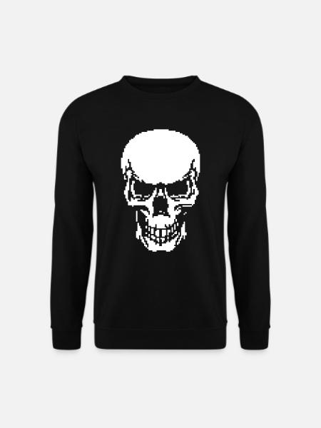 Crâne crâne crâne gamer gamer pixel - Sweat-shirt Unisexe - noir