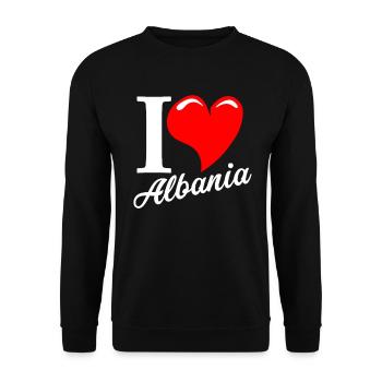 Albanien - Unisex Pullover - Schwarz - Vorne - Alina (178cm) & Michal (187cm)