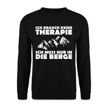 Ich Muss Nur In Die Berge - Unisex Pullover - Schwarz - Vorne - Alina (178cm) & Michal (187cm)