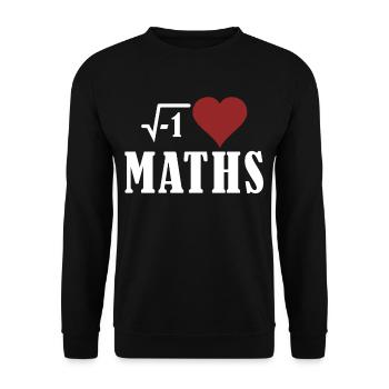 i love maths - Unisex Sweatshirt - black - Front - Alina (178cm) & Michal (187cm)