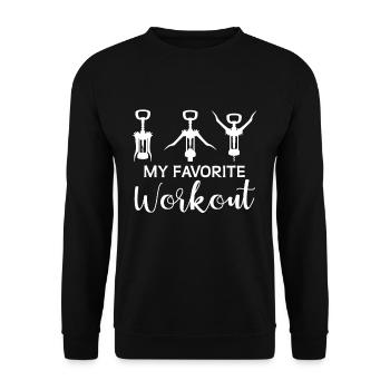 Mon entraînement préféré - Sweat-shirt Unisexe - noir - Devant - Alina (178cm) & Michal (187cm)