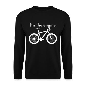 Je suis le moteur - Sweat-shirt Unisexe - noir - Devant - Alina (178cm) & Michal (187cm)