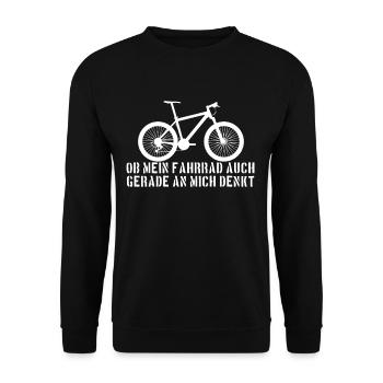 Si mon vélo ne fait que penser à moi - Sweat-shirt Unisexe - noir - Devant - Alina (178cm) & Michal (187cm)