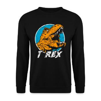 T-Rex Tyrannosaurus Rex - Sweat-shirt Unisexe - noir - Devant - Alina (178cm) & Michal (187cm)