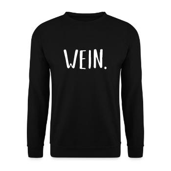 Wein - Unisex Pullover - Schwarz - Vorne - Alina (178cm) & Michal (187cm)