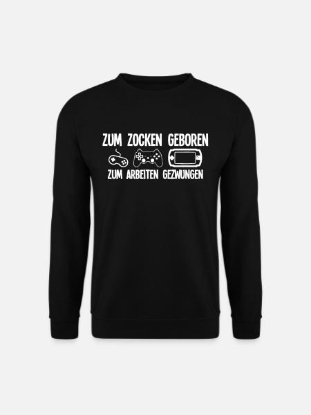 Zum Zocken Geboren - Unisex Pullover - Schwarz