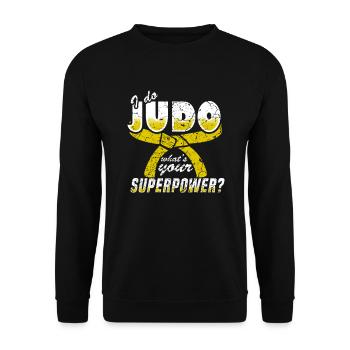 judo - Unisex Sweatshirt - black - Front - Alina (178cm) & Michal (187cm)
