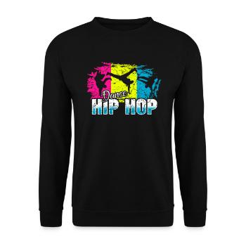 Hip Hop Musik Tnazen Breakdance - Unisex Pullover - Schwarz - Vorne - Alina (178cm) & Michal (187cm)