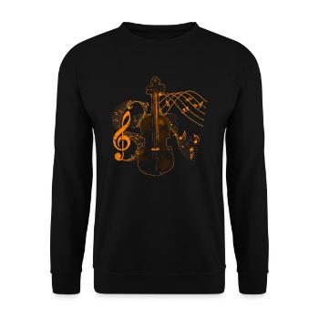 Violon violon musique - Sweat-shirt Unisexe - noir - Devant - Alina (178cm) & Michal (187cm)