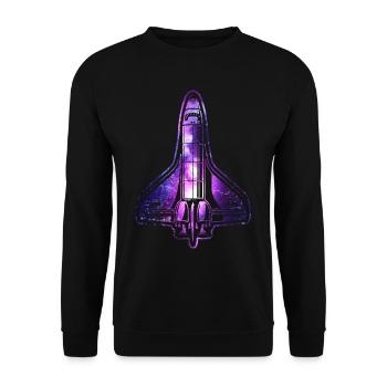 Navette spatiale fusée vaisseau spatial - Sweat-shirt Unisexe - noir - Devant - Alina (178cm) & Michal (187cm)