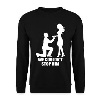 Partie de célibataire de célibataire Partie de célibataire - Sweat-shirt Unisexe - noir - Devant - Alina (178cm) & Michal (187cm)
