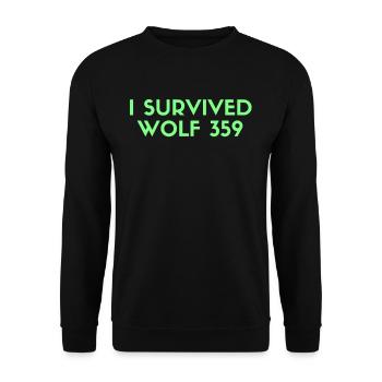 Wolf 359 - Unisex Pullover - Schwarz - Vorne - Alina (178cm) & Michal (187cm)