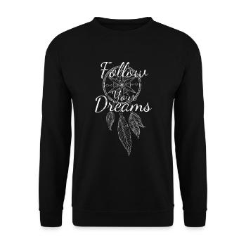 Dreamcatcher Dream Indians - Unisex Sweatshirt - black - Front - Alina (178cm) & Michal (187cm)