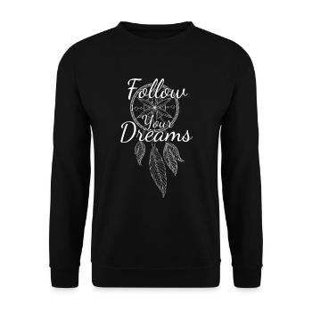 Capteur de rêves - suivez vos rêves - Sweat-shirt Unisexe - noir - Devant - Alina (178cm) & Michal (187cm)