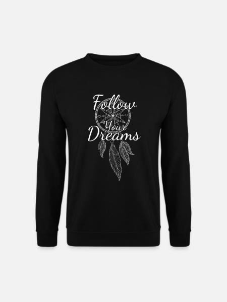 Dream catcher - follow your dreams - Unisex Sweatshirt - black