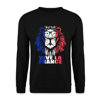 Vive La France - Sweat-shirt Unisexe - noir - Devant - Alina (178cm) & Michal (187cm)