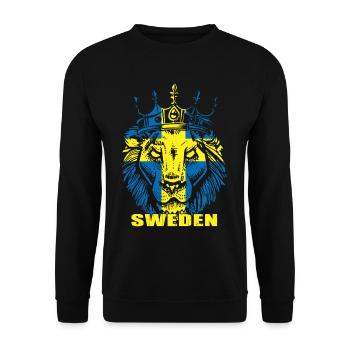 Drapeau de la Suède lion - Sweat-shirt Unisexe - noir - Devant - Alina (178cm) & Michal (187cm)