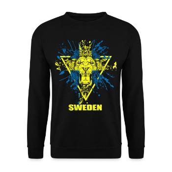 Lion drapeau drapeau suède - Sweat-shirt Unisexe - noir - Devant - Alina (178cm) & Michal (187cm)