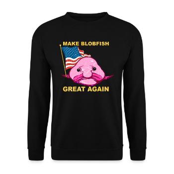 USA Elections  Blobfish Blobfish - Unisex Sweatshirt - black - Front - Alina (178cm) & Michal (187cm)