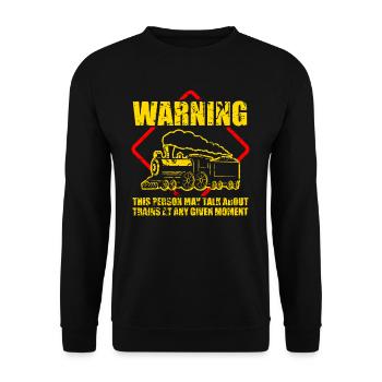 Trains train chemin de fer modèle de chemin de fer - Sweat-shirt Unisexe - noir - Devant - Alina (178cm) & Michal (187cm)