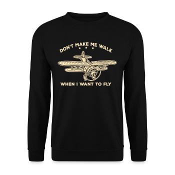 Pilote aviateur volant - Sweat-shirt Unisexe - noir - Devant - Alina (178cm) & Michal (187cm)