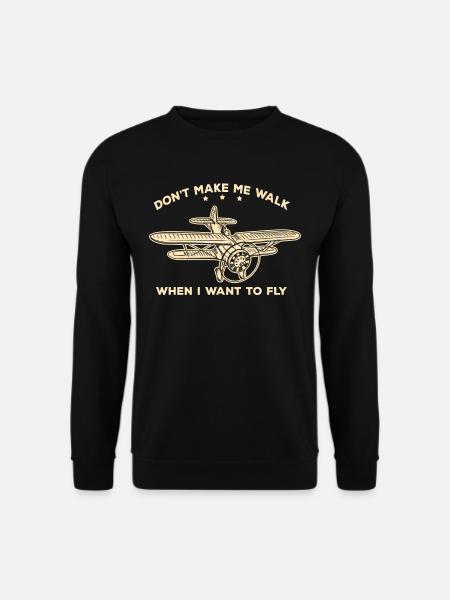 Flugzeug Fliegen Flieger Pilot - Unisex Pullover - Schwarz