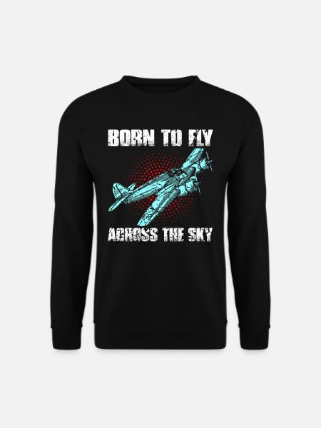 Fliegen Flugzeug Flieger Pilot - Unisex Pullover - Schwarz