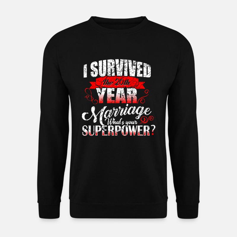 Anniversaire de mariage 20 ans marié - Sweat-shirt Unisexe - noir