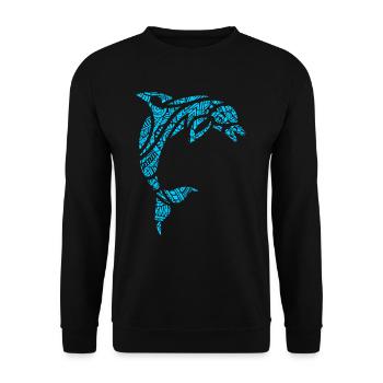 dauphin - Sweat-shirt Unisexe - noir - Devant - Alina (178cm) & Michal (187cm)