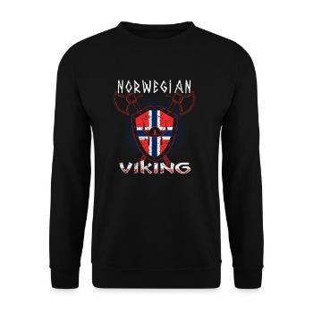 Norwegian viking - Unisex Sweatshirt - black - Front - Alina (178cm) & Michal (187cm)