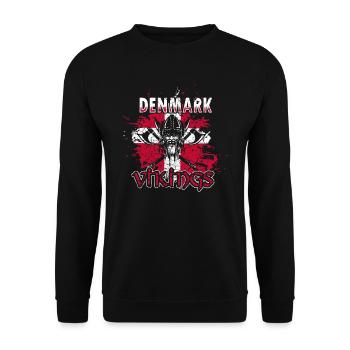Denmark danish danish viking flag flag - Unisex Sweatshirt - black - Front - Alina (178cm) & Michal (187cm)