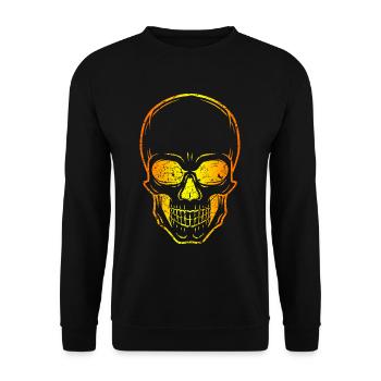 Totenkopf - Unisex Pullover - Schwarz - Vorne - Alina (178cm) & Michal (187cm)