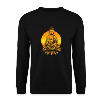 Bouddha Bouddhisme - Sweat-shirt Unisexe - noir - Devant - Alina (178cm) & Michal (187cm)