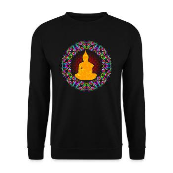 Bouddha Bouddhisme - Sweat-shirt Unisexe - noir - Devant - Alina (178cm) & Michal (187cm)