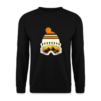 Snowboarding Snowboarder Skiing Skier Skiing - Unisex Sweatshirt - black - Front - Alina (178cm) & Michal (187cm)