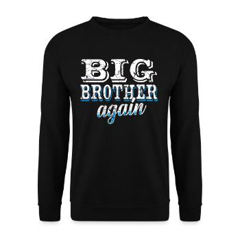 Grosser Bruder - Unisex Pullover - Schwarz - Vorne - Alina (178cm) & Michal (187cm)