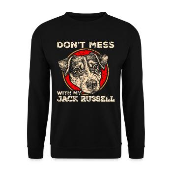 Jack Russell Terrier - Unisex Pullover - Schwarz - Vorne - Alina (178cm) & Michal (187cm)