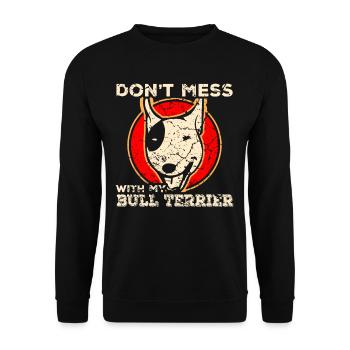 Bull Terrier - Unisex Sweatshirt - black - Front - Alina (178cm) & Michal (187cm)