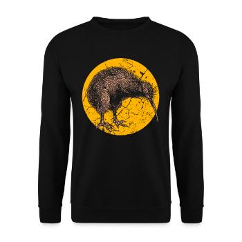 Kiwi Vogel Neuseeland - Unisex Pullover - Schwarz - Vorne - Alina (178cm) & Michal (187cm)
