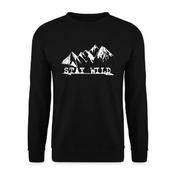 Reste sauvage - Sweat-shirt Unisexe - noir - Devant - Alina (178cm) & Michal (187cm)