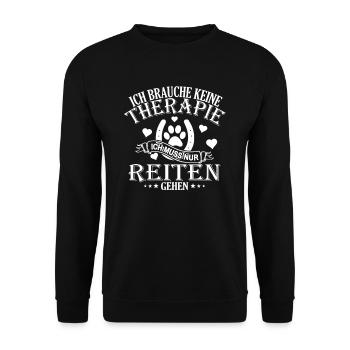 Hunde und Pferde TShirt - Unisex Pullover - Schwarz - Vorne - Alina (178cm) & Michal (187cm)