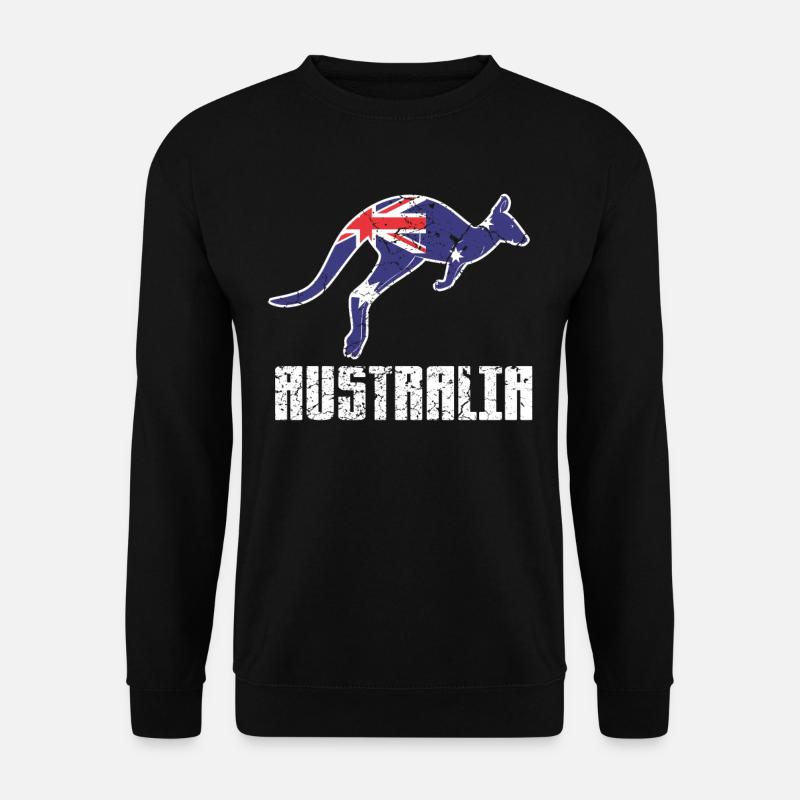 Australia Australian flag kangaroo - Unisex Sweatshirt - black