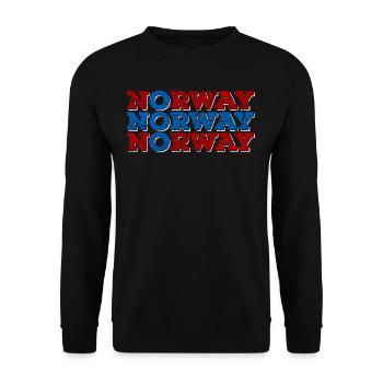 Norwegen Norweger Flagge - Unisex Pullover - Schwarz - Vorne - Alina (178cm) & Michal (187cm)