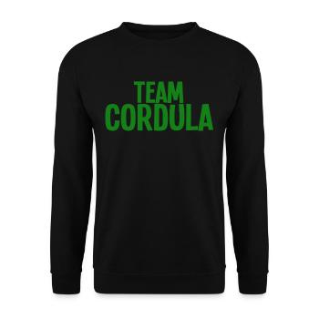 Team Cordula - Unisex Pullover - Schwarz - Vorne - Alina (178cm) & Michal (187cm)