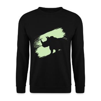 rhino - Unisex Sweatshirt - black - Front - Alina (178cm) & Michal (187cm)