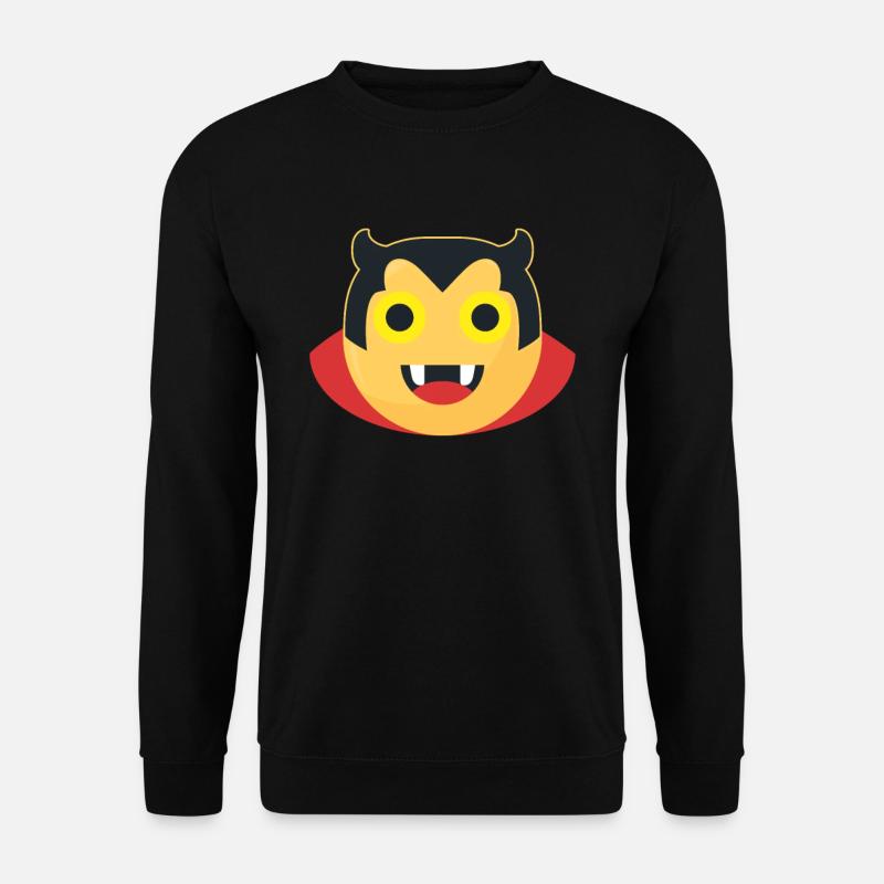 Teufel Emoji Geschenk Halloween Kinder Süss - Unisex Pullover - Schwarz