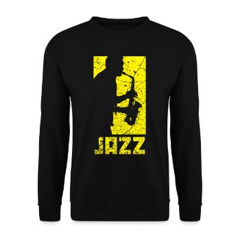 Jazz - Unisex Pullover - Schwarz - Vorne - Alina (178cm) & Michal (187cm)