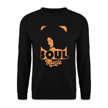 Musique soul - Sweat-shirt Unisexe - noir - Devant - Alina (178cm) & Michal (187cm)